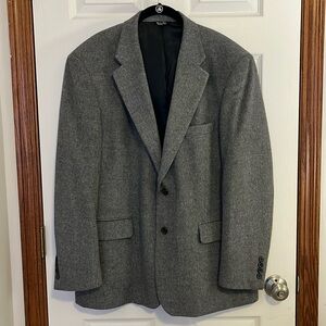 PBM - 100% Camel Hair Gray Blazer Sports Coat - Men’s size 44R